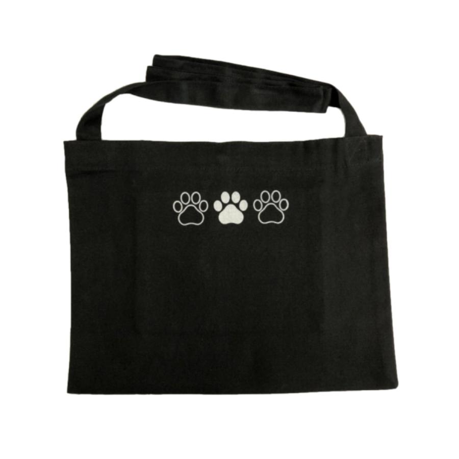 お散歩バッグ 犬 わんちゃん 反射 ショルダーバッグ  キャンバスサコッシュ(インナーポケット付) 夜間交通安全 |  | 07