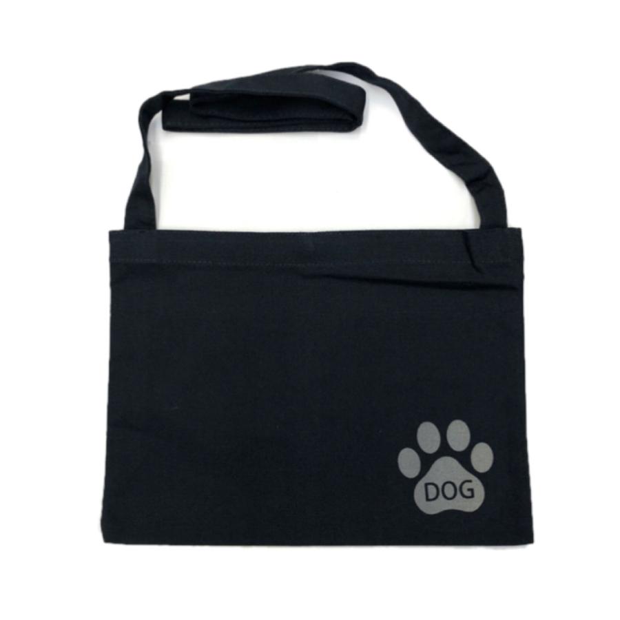 お散歩バッグ 犬 わんちゃん 反射 ショルダーバッグ  キャンバスサコッシュ(インナーポケット付) 夜間交通安全 |  | 02