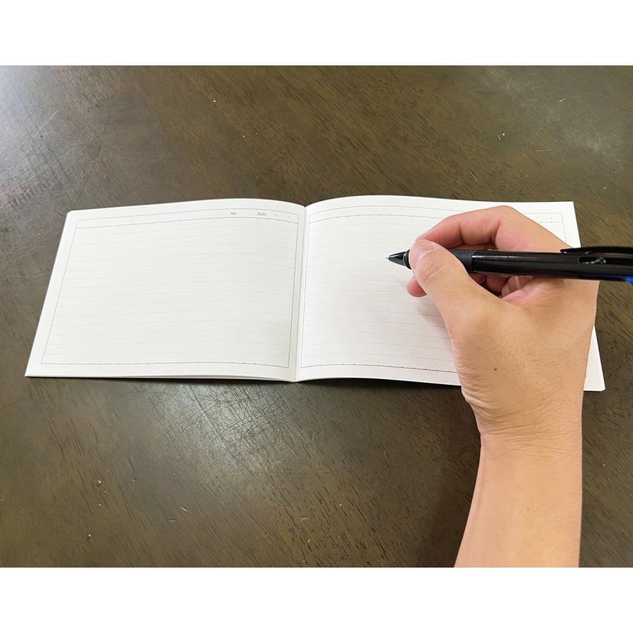 【送料込】Print Apple Note（プリントアップルノート） パソコン環境等で使いやすいシンプルなB6横サイズ・４冊セット/紫・紺・灰・茶 |  | 04