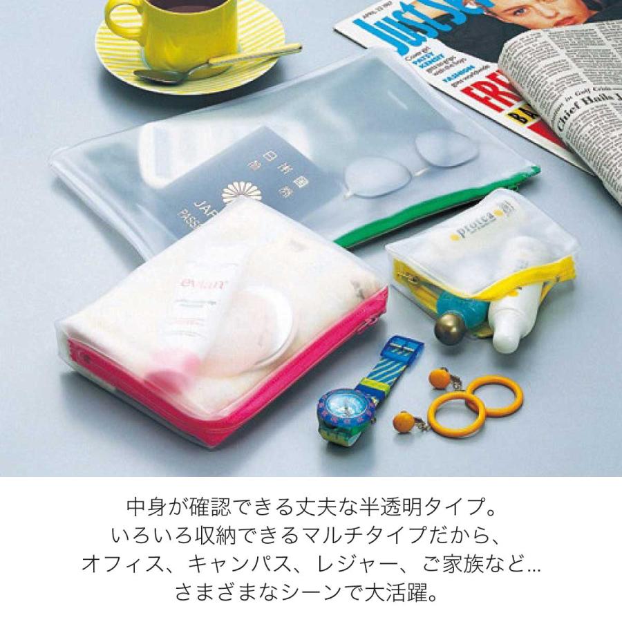 [リヒトラブ] 10個セット クリヤーケース スモーキィ A4 マチ付 ファスナーケース ヨコ F-277 マチ 収納 整理 ケース クリアーケース 半透明 LIHIT LAB._1