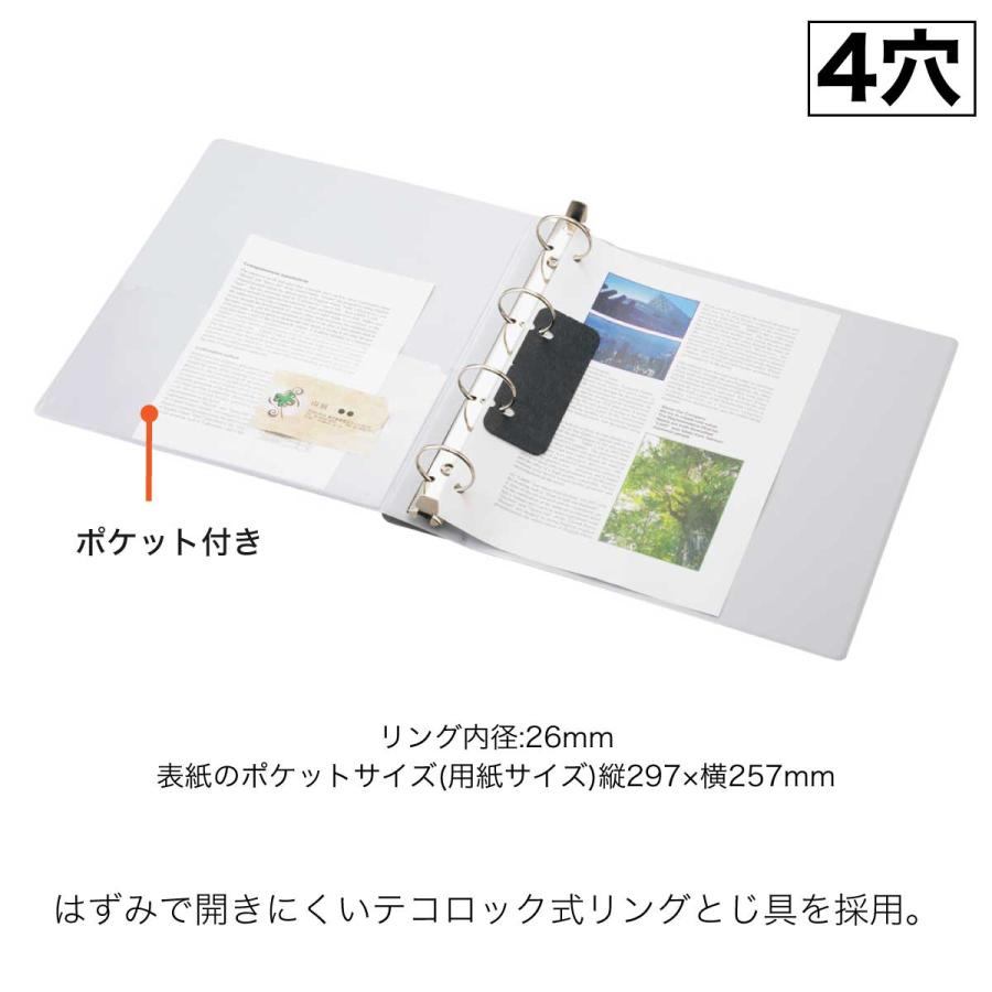 [リヒトラブ] 5冊セット カタログバインダー 4穴 A4 F-813 F-814 S型 カタログ ファイル バインダー LIHIT LAB.の画像