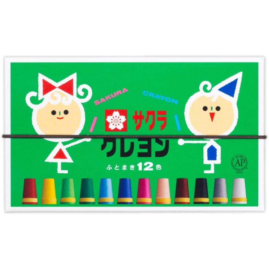 サクラクレパス] クレヨン 太巻 12色 LY12R : Print-Dog プリント