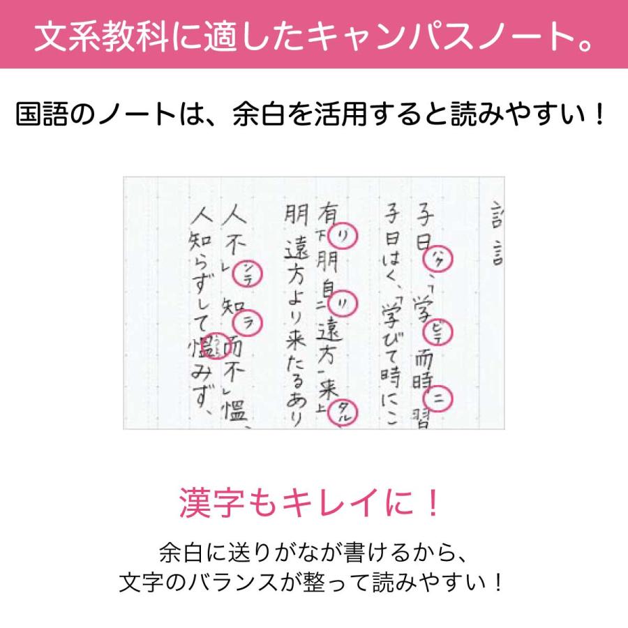 Campus（KOKUYO） [コクヨ] キャンパスノート (ドット入り文系線) 5色