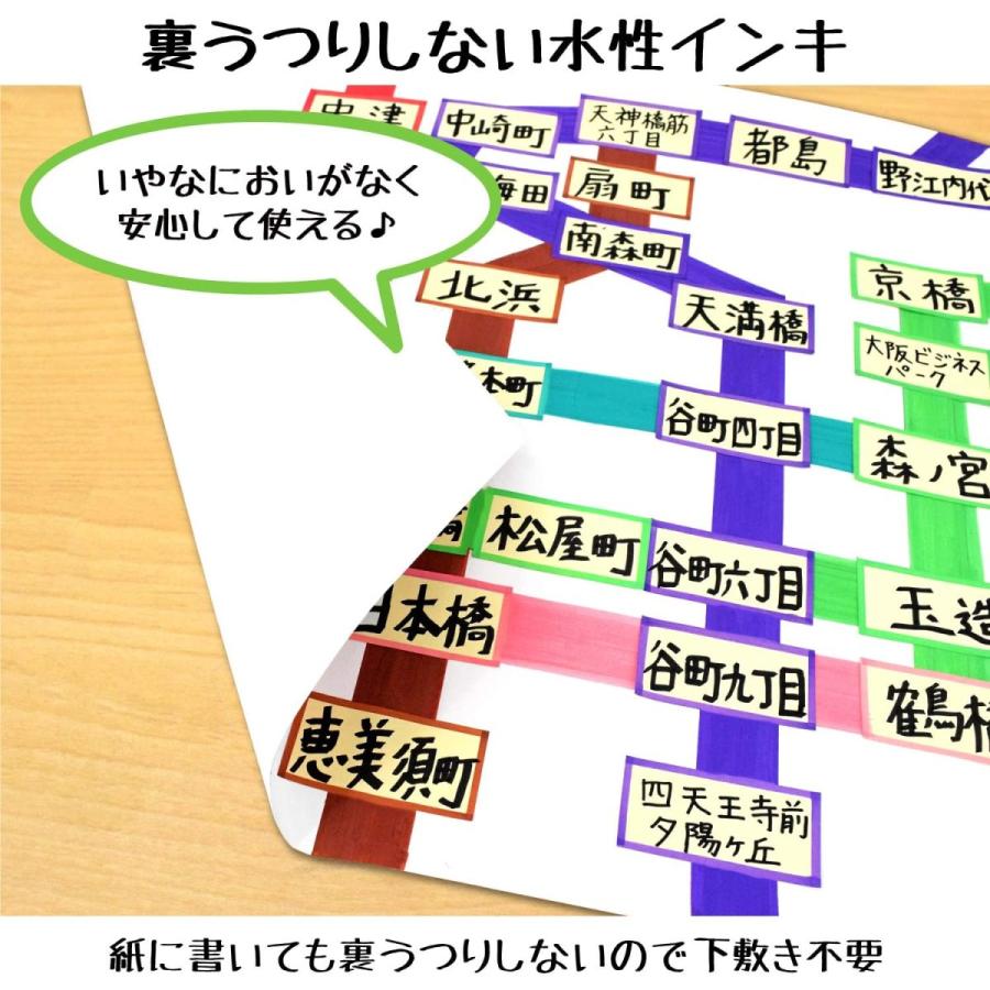 サクラクレパス] 水性ペン ピグマックスツイン 12色 中字 太字 ガラス