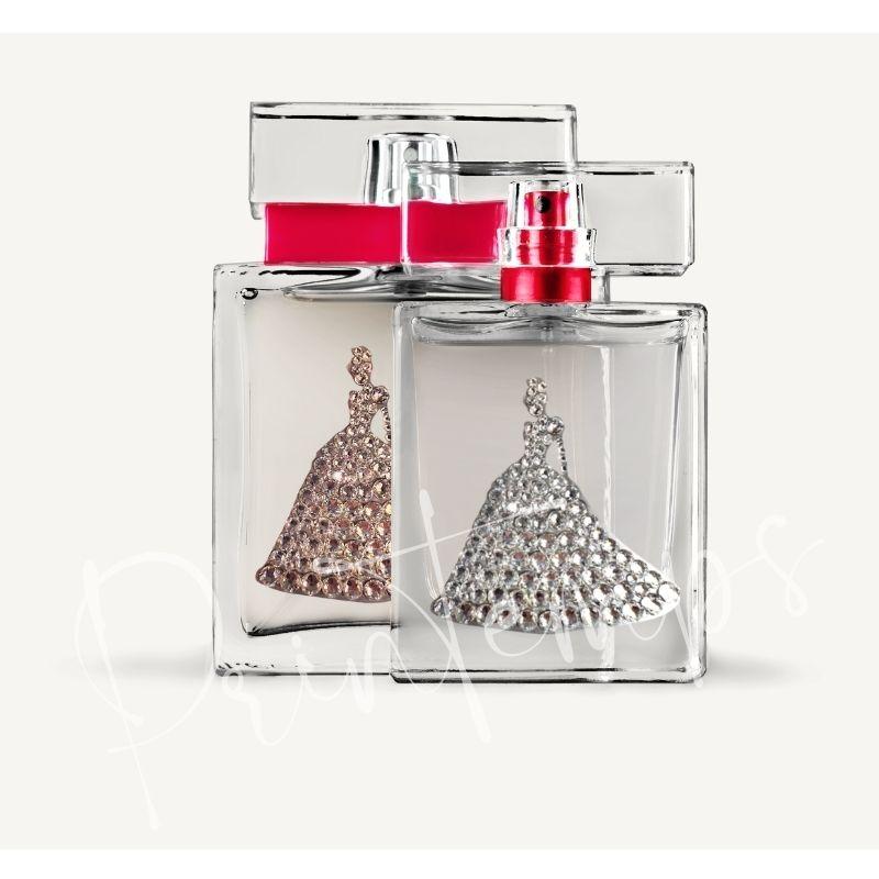 デコシール スワロフスキープリンセス 50×49mm ポイント シール キラキラ オーダー ステッカー 姫 ドレス  ノートパソコン 窓 車 | SWAROVSKI | 01