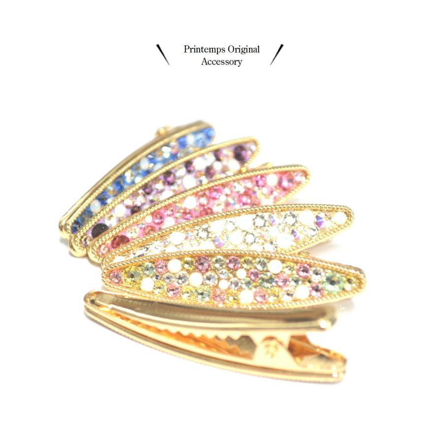 SWAROVSKI（スワロフスキー） ヘアクリップ マーキス型 ミックスカラー