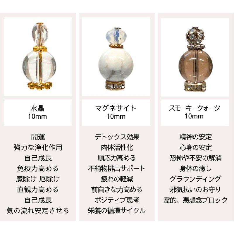 天然石 ミニチュア 香水瓶 NO1 水晶 タイガーアイ オニキス ヘマタイト