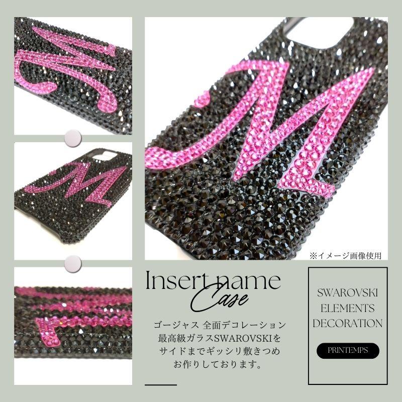 SWAROVSKI（スワロフスキー） イニシャル入れ iPhone ケース ハード