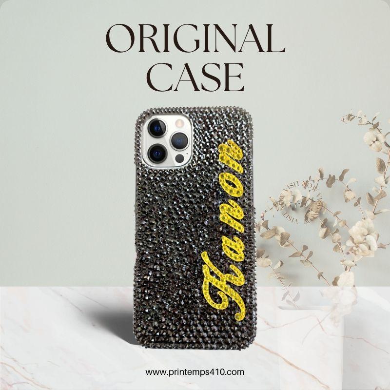 SWAROVSKI（スワロフスキー） イニシャル入れ iPhone ケース ハード