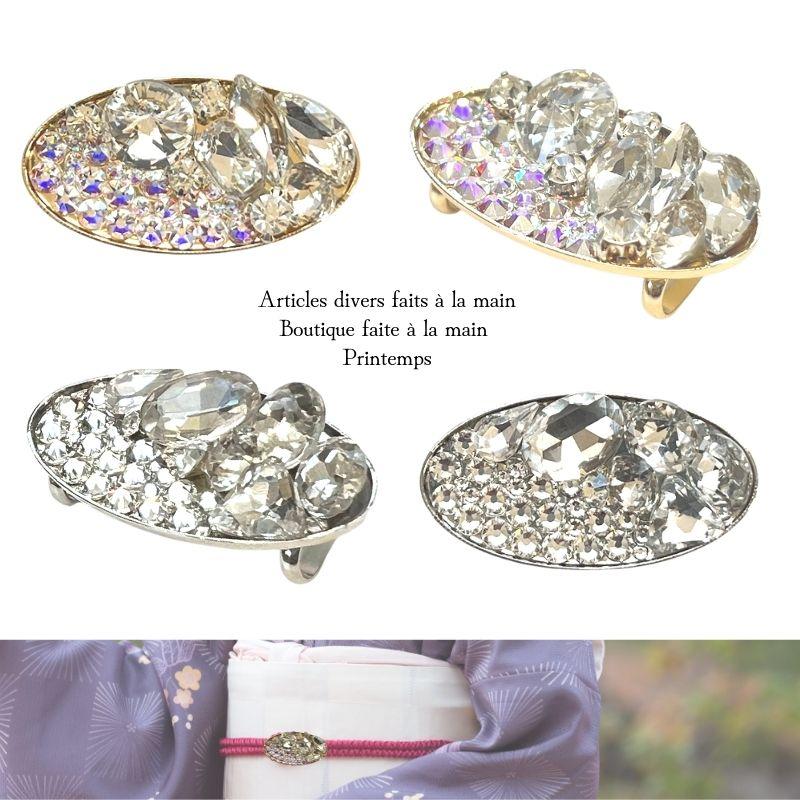 SWAROVSKI（スワロフスキー） 帯留め ビジュー キラキラ 帯飾り ガラス 