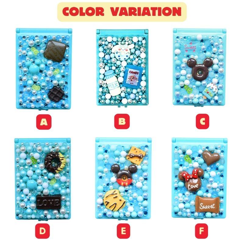 サプリメントケース かわいい スイーツデコ スクエア型 Sサイズ ブルー