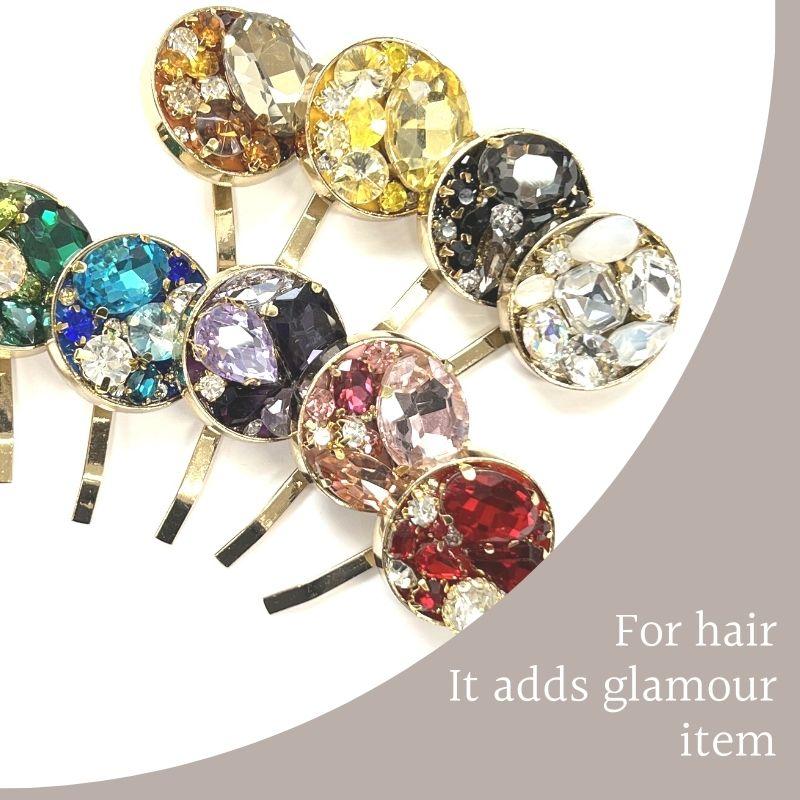 ポニーフック ビジューデコ ヘアカフス ヘアゴム 宝石 オリジナル