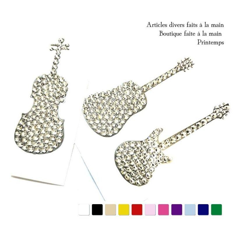 SWAROVSKI（スワロフスキー） デコシール ギター 80mm ポイントシール