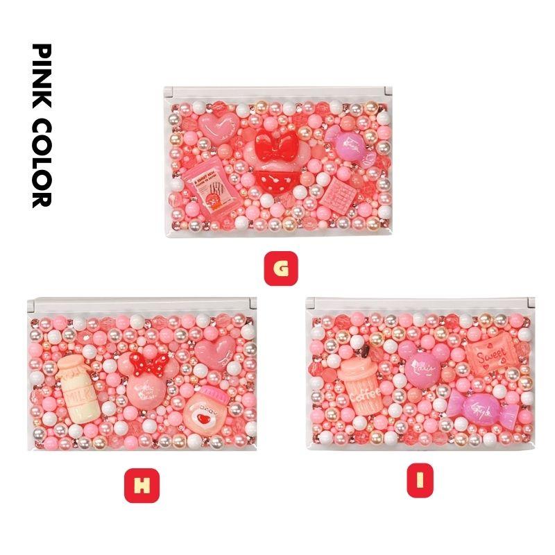 サプリメントケース かわいい スイーツデコ スクエア型 Lサイズ ピンク