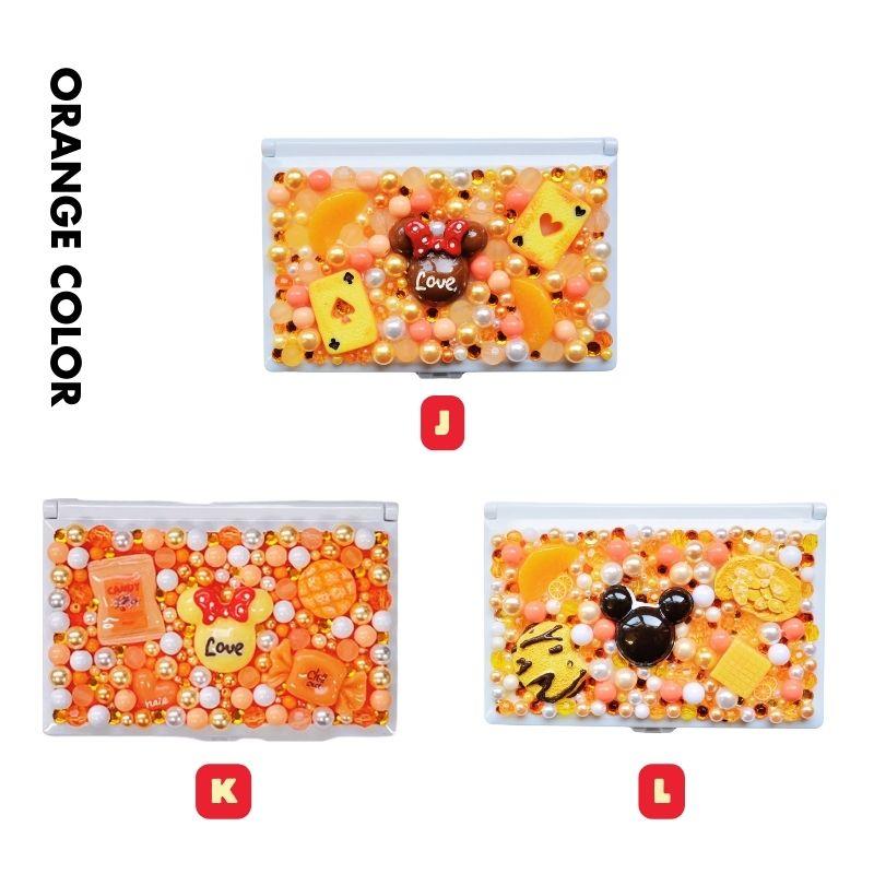 サプリメントケース かわいい スイーツデコ スクエア型 Lサイズ ピンク