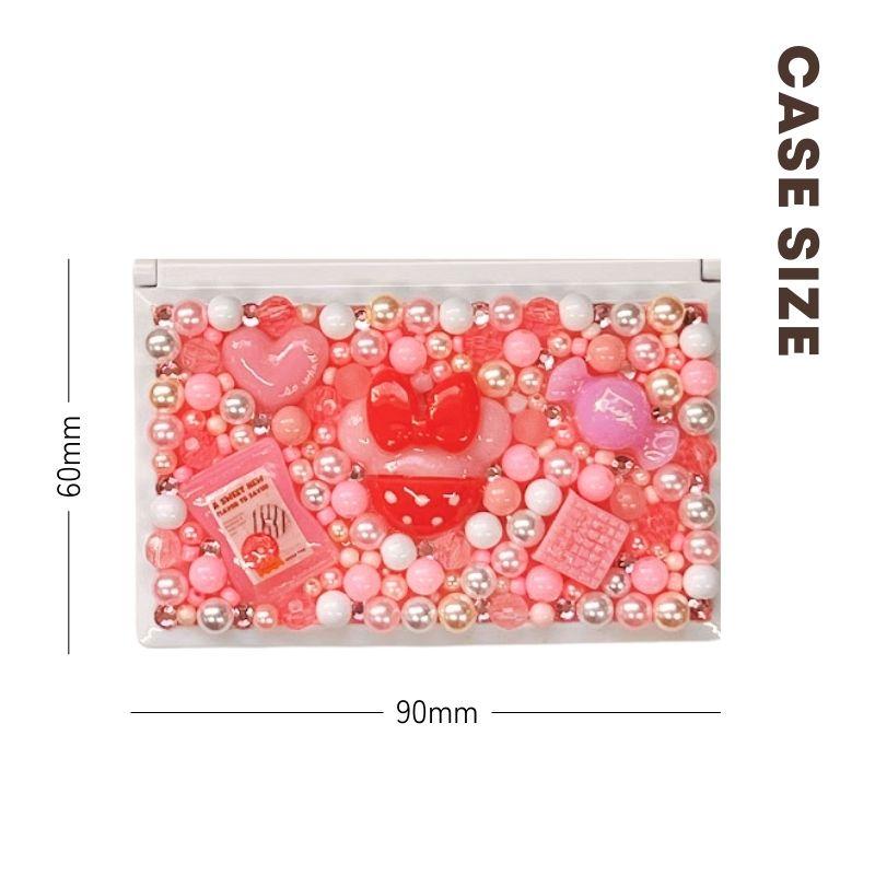 サプリメントケース かわいい スイーツデコ スクエア型 Lサイズ ピンク