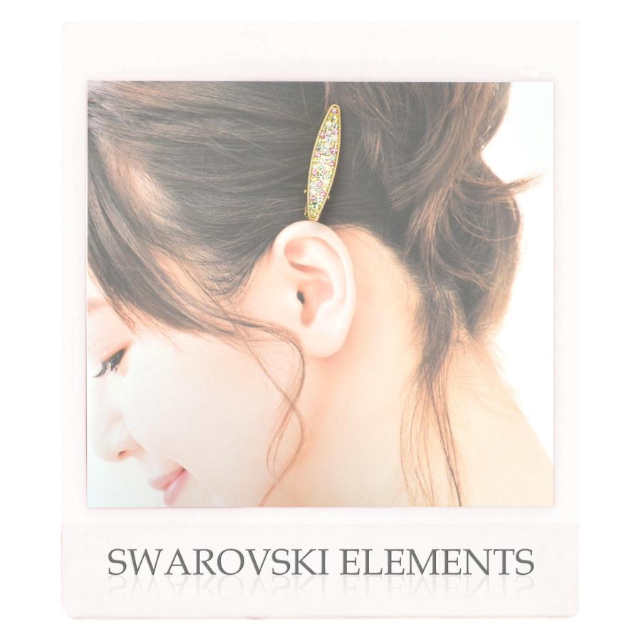 SWAROVSKI ヘアクリップ マーキス型 ミックスカラー SWAROVSKI ヘアクリップ マーキス型 ミックスカラー
