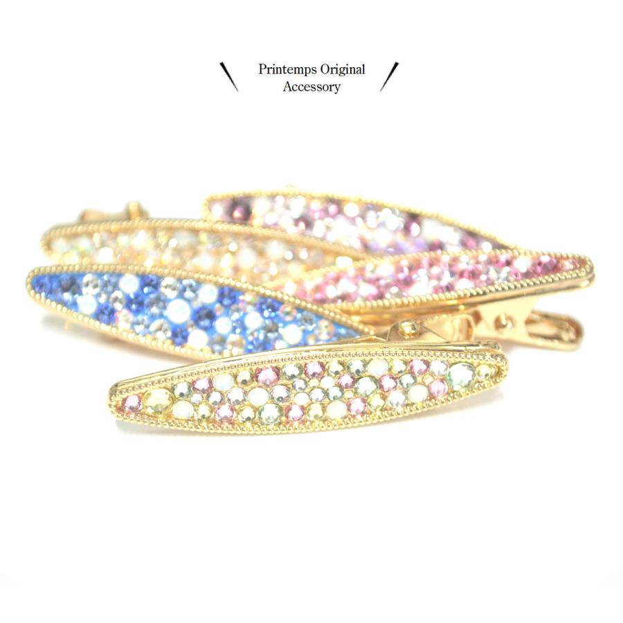 SWAROVSKI ヘアクリップ マーキス型 ミックスカラー SWAROVSKI ヘアクリップ マーキス型 ミックスカラー