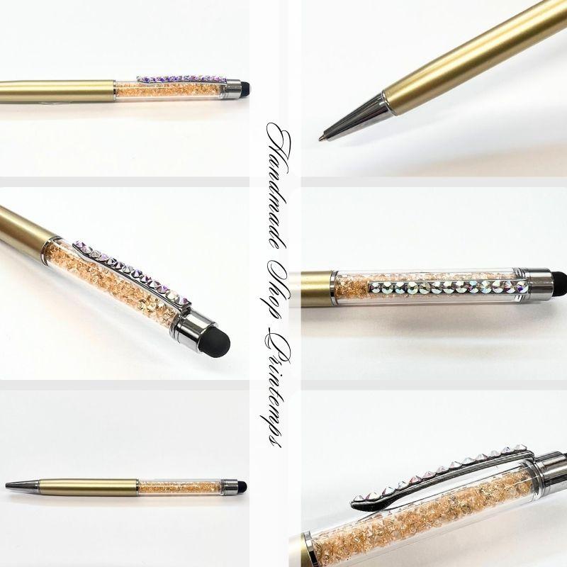 スワロフスキータッチペン付きボールペン SWAROVSKI ワンポイント タッチペン ボールペン おしゃれ 女性