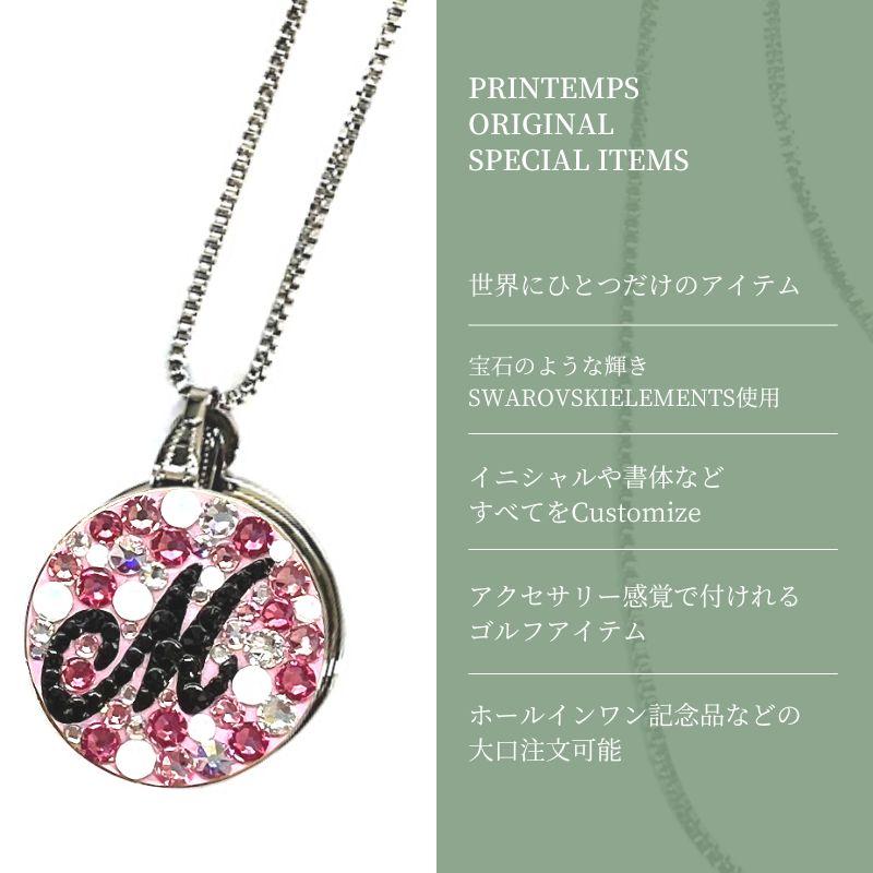 SWAROVSKI（スワロフスキー） ゴルフマーカー ネックレス イニシャル