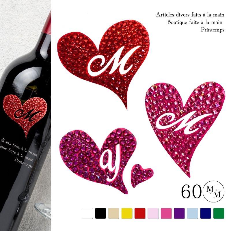 SWAROVSKI（スワロフスキー） デコ シール 60mm イニシャル ハート