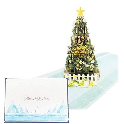 公式サイト おしゃれ 高級 立体 ポップアップ L Premium 青 クリスマスグリーティングカード プレゼント クリス グリーティングカード メッセージ おしゃれ遊び Www We Job Com