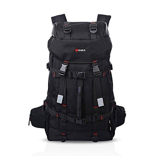Fandare ファッション登山のバックパック多機能リュックサックアウトドア旅行ハイキング男性女性高級品大容量収納 防水ポリエステル 55l ショルダーバッグ S 55l Printemps 防水ポリエステル 黒