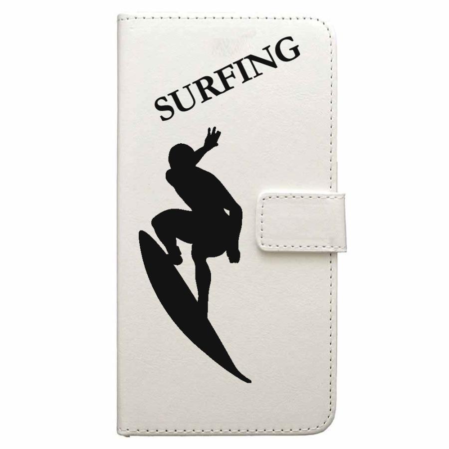 Iphone7 Xperia Xz ケース 手帳型 スマホ ケース 手帳型 ホワイト スポーツ サーフィン シルエット ストラップホール付き カメラホールあり 名入れ可 8 Printplus 通販 Yahoo ショッピング