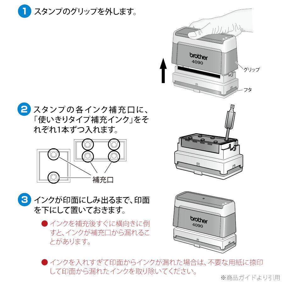 スタンプ補充インク 朱色 中ボトル 20cc/1本/箱 PRINKV ブラザー工業