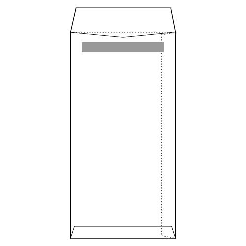 長3ソフトカラー封筒 ホワイト 中厚口 スミ貼 口糊(胴) 1000枚/箱 075119 キングコーポレーション｜printry｜04