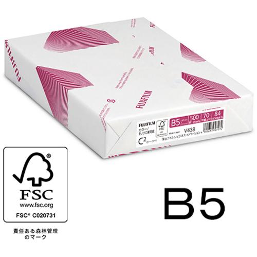 B5コピー用紙　500枚が50冊 FUJIFILM（フジフイルム） B5コピー用紙 C2 500枚/冊 V438 富士