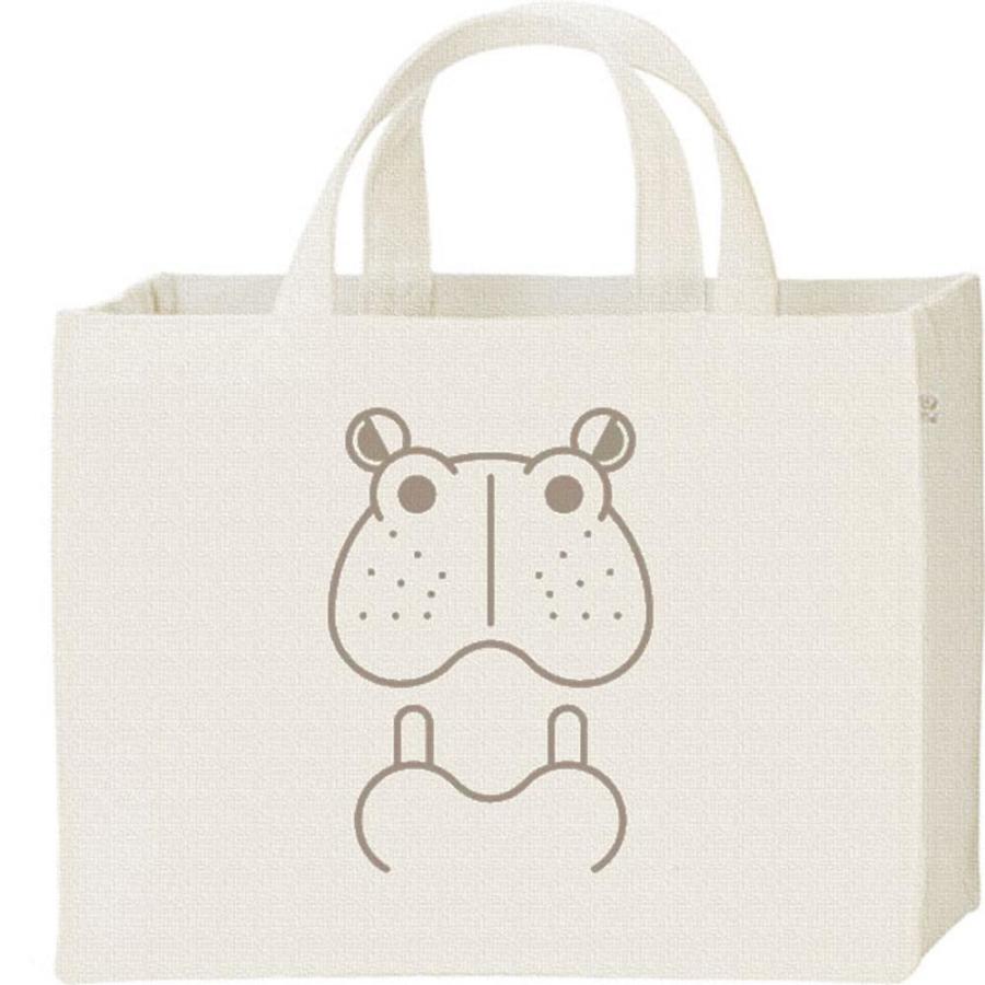 カバ（河馬）ファニーフェイス・かば/キャンバスバッグ・スクエア　カレッジバッグ | 