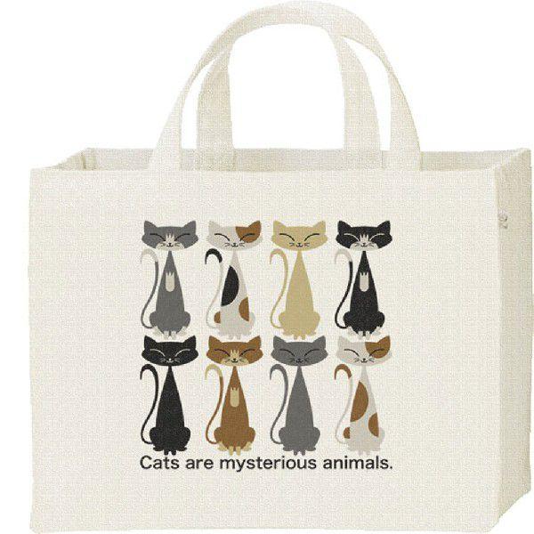 猫（ミステリアス キャット）/キャンバスバッグ・スクエア　カレッジバッグ | 