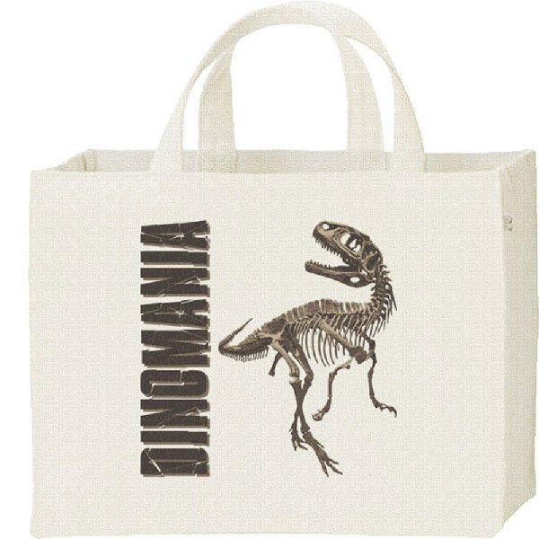 ダイノマニア１（恐竜の化石・全身骨格）/キャンバスバッグ・スクエア　カレッジバッグ | 