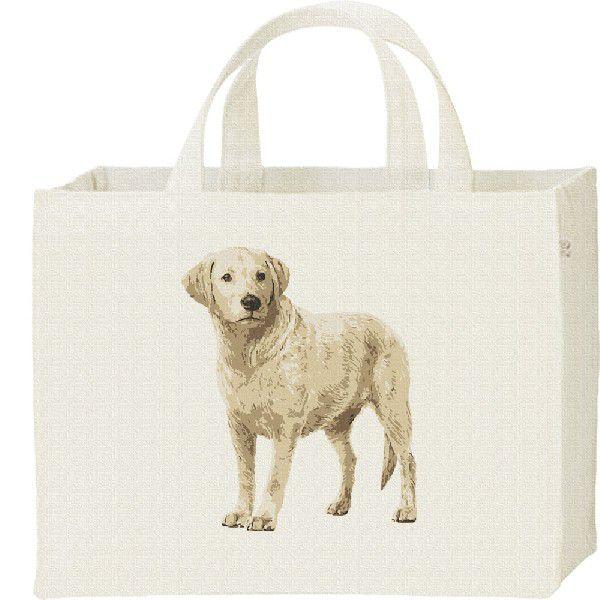 ラブラドール レトリバー（ペイントタッチ）れとりばー/キャンバスバッグ・スクエア　カレッジバッグ | 