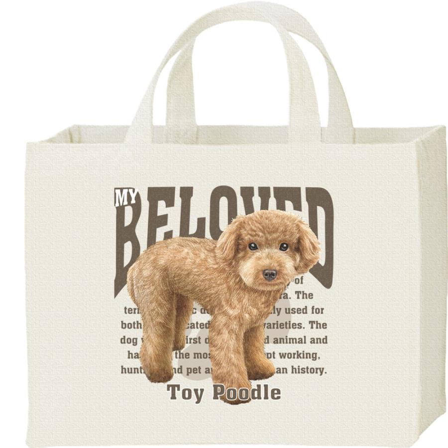 トイ・プードル（愛犬シリーズ）/キャンバスバッグ・スクエア　カレッジバッグ | 