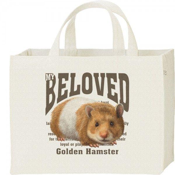 ゴールデン ハムスター（ペット シリーズ）/キャンバスバッグ・スクエア　カレッジバッグ | 
