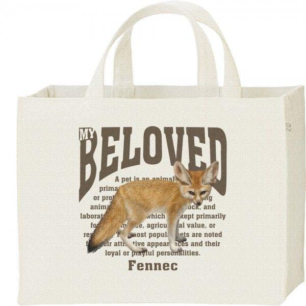 フェネック（狐）きつね/ペット シリーズ/キャンバスバッグ・スクエア　カレッジバッグ | 