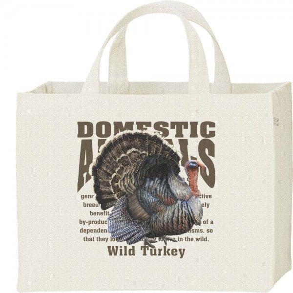 七面鳥（シチメンチョウ）/飼育動物・家畜/キャンバスバッグ・スクエア　カレッジバッグ | 