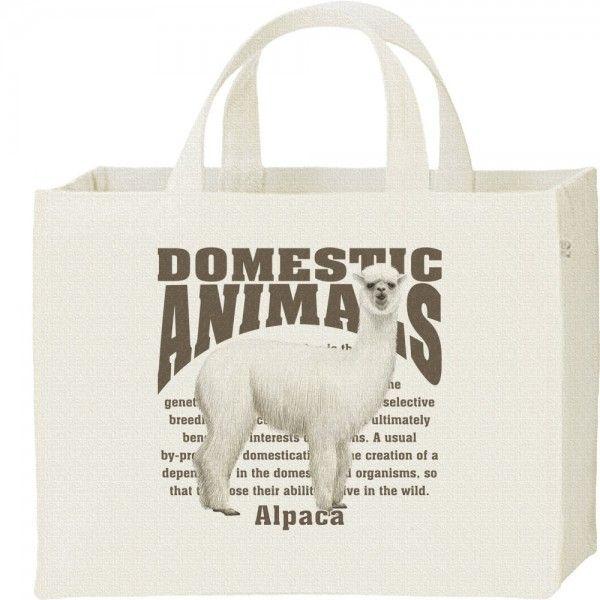 アルパカ/飼育動物・家畜/キャンバスバッグ・スクエア　カレッジバッグ | 