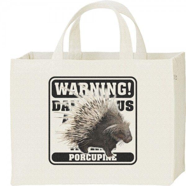 山荒（ヤマアラシ）/危険生物シリーズ/キャンバスバッグ・スクエア　カレッジバッグ | 