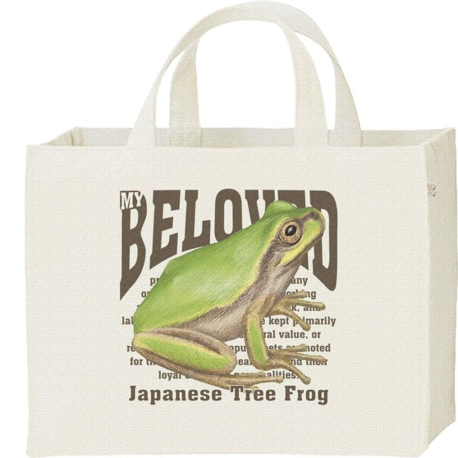 ニホン アマガエル（蛙）かえる/ペット シリーズ/キャンバスバッグ・スクエア　カレッジバッグ | 