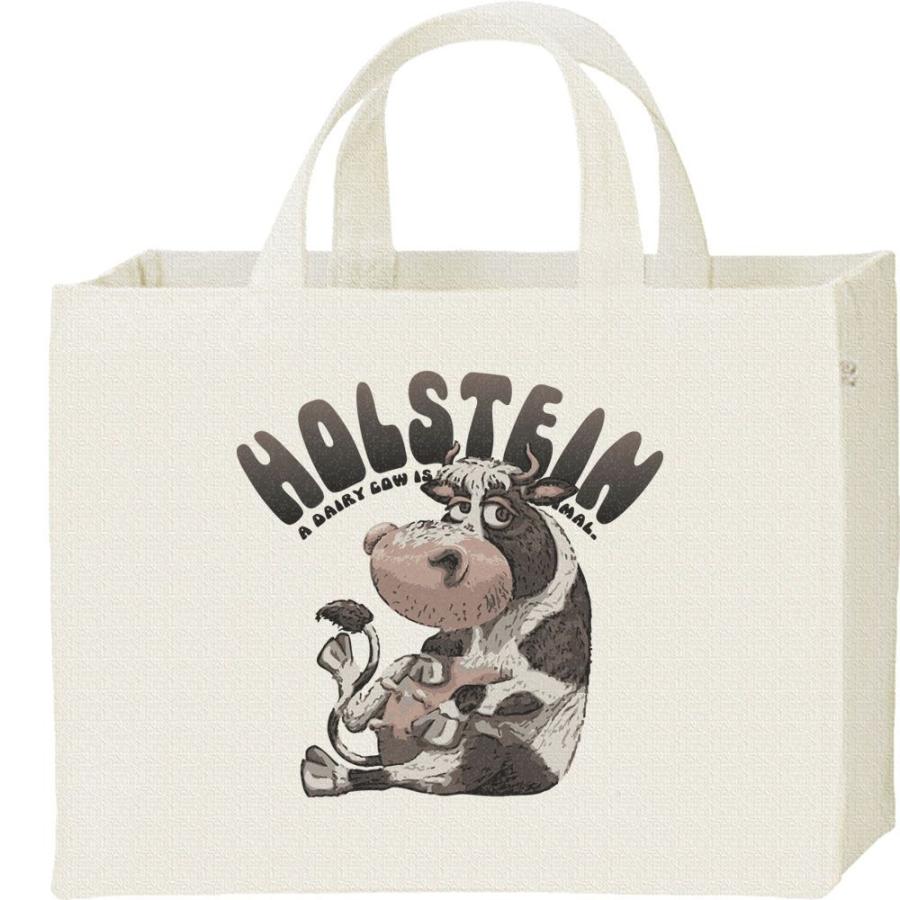ホルスタイン（アニメタッチ）/キャンバスバッグ・スクエア　カレッジバッグ | 