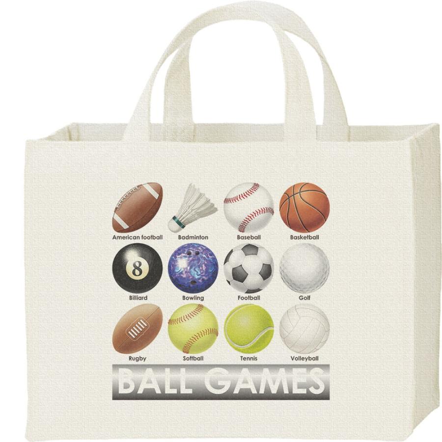 球技のボール（＆シャトルコック）/キャンバスバッグ・スクエア　カレッジバッグ | 