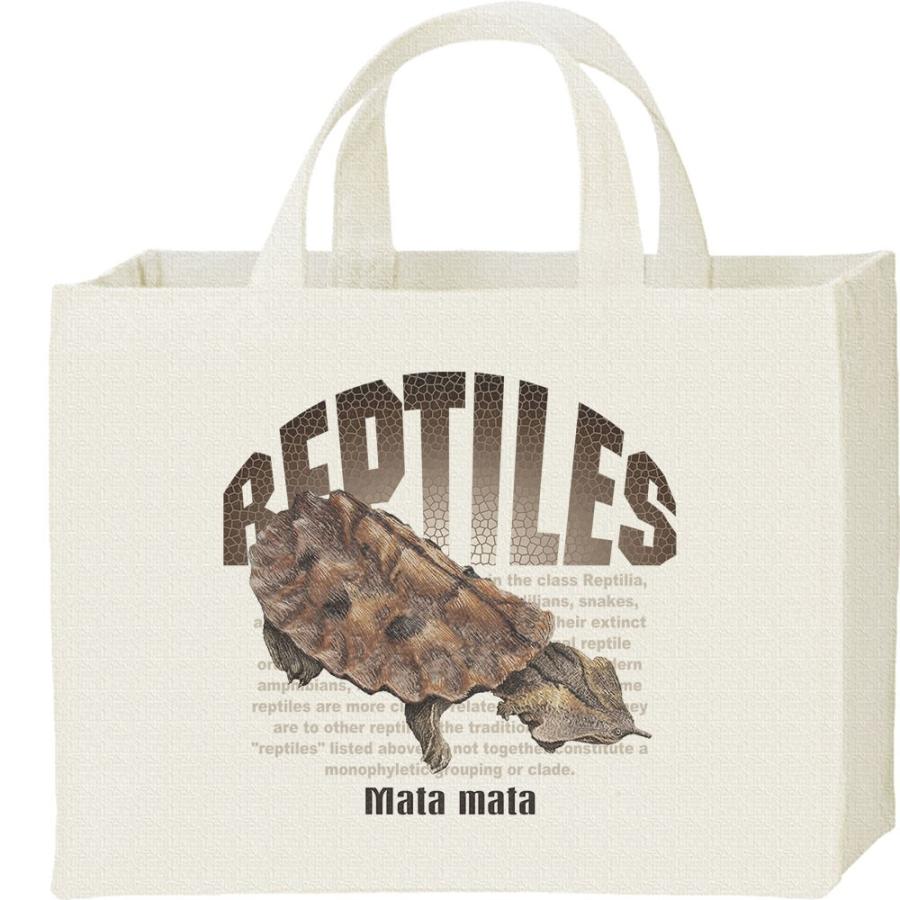 マタマタ（亀）爬虫類シリーズ/キャンバスバッグ・スクエア　カレッジバッグ | 