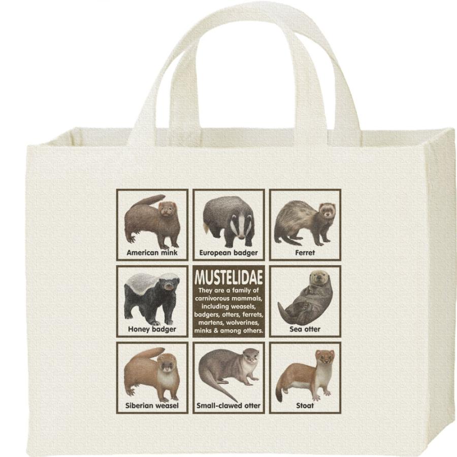 イタチの仲間たち/キャンバスバッグ・スクエア　カレッジバッグ | 