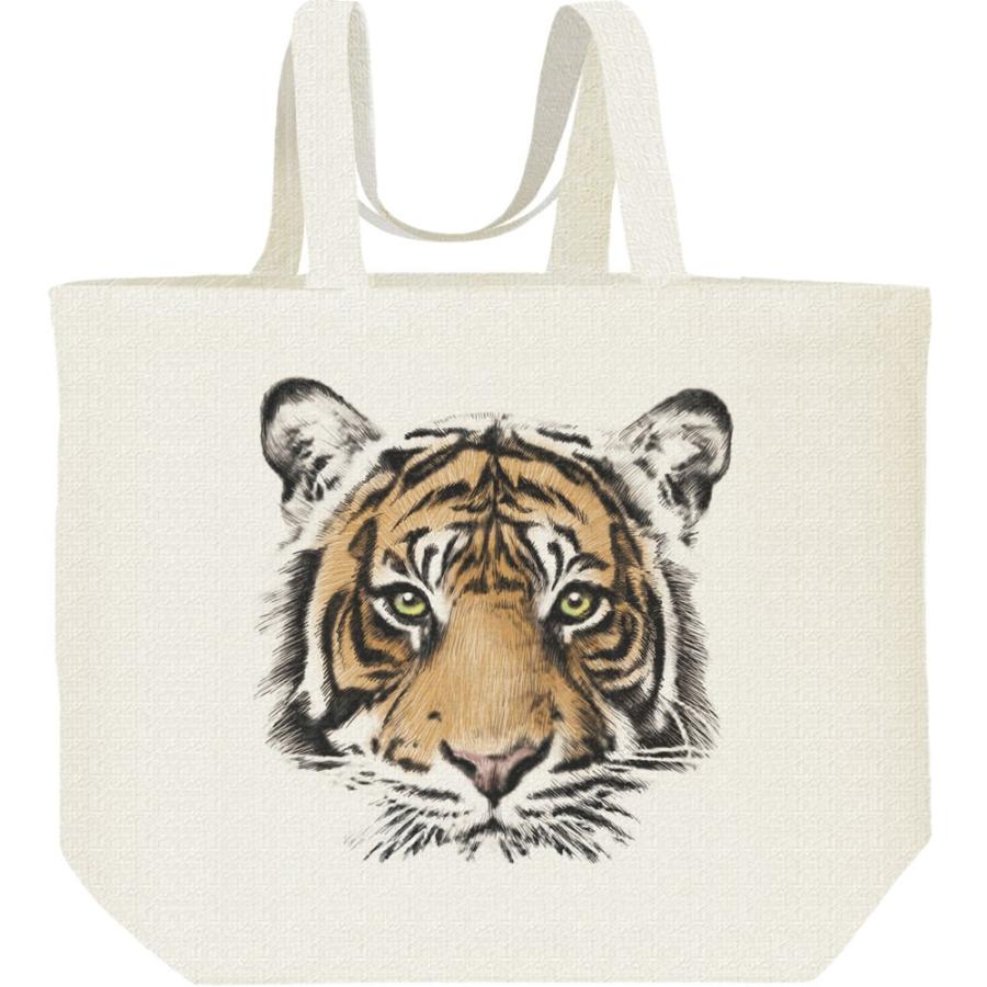 虎の顔 キャンバスバッグ L エコバッグ Bl331 Myds 通販 Yahoo ショッピング