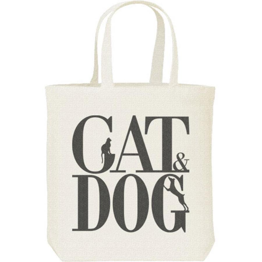 キャット＆ドッグ（犬猿の仲）/キャンバスバッグ・M　トートバッグ | 