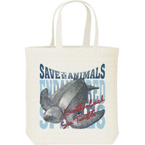 長亀（おさがめ）絶滅危惧動物（オサガメ）/キャンバスバッグ・M　トートバッグ | 