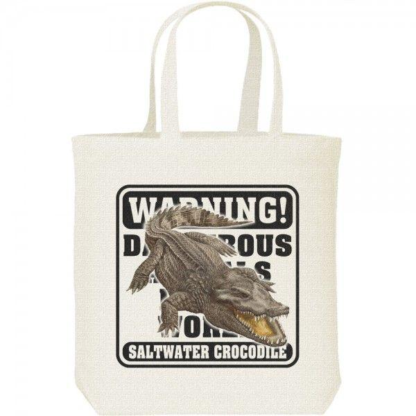 鰐（イリエワニ）/危険生物シリーズ/キャンバスバッグ・M　トートバッグ | 